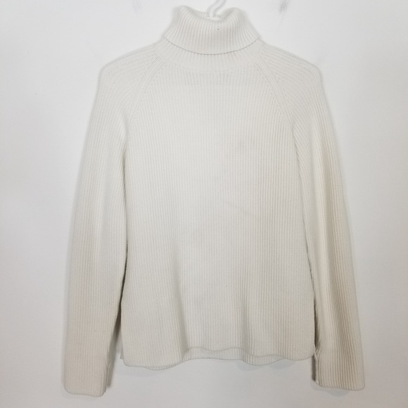 Evereve Sweaters - EVEREVE Women Turtleneck Pullover Sweater Sz XS White Ribbed Knit Classic